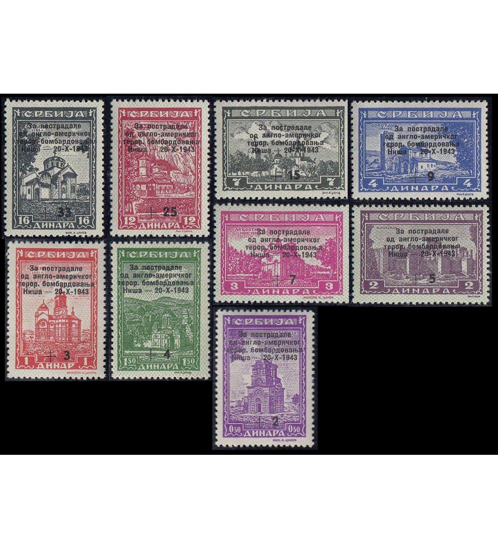 Deutsche Besetzung postfrisch ** mit Serbien Nr. 99-107