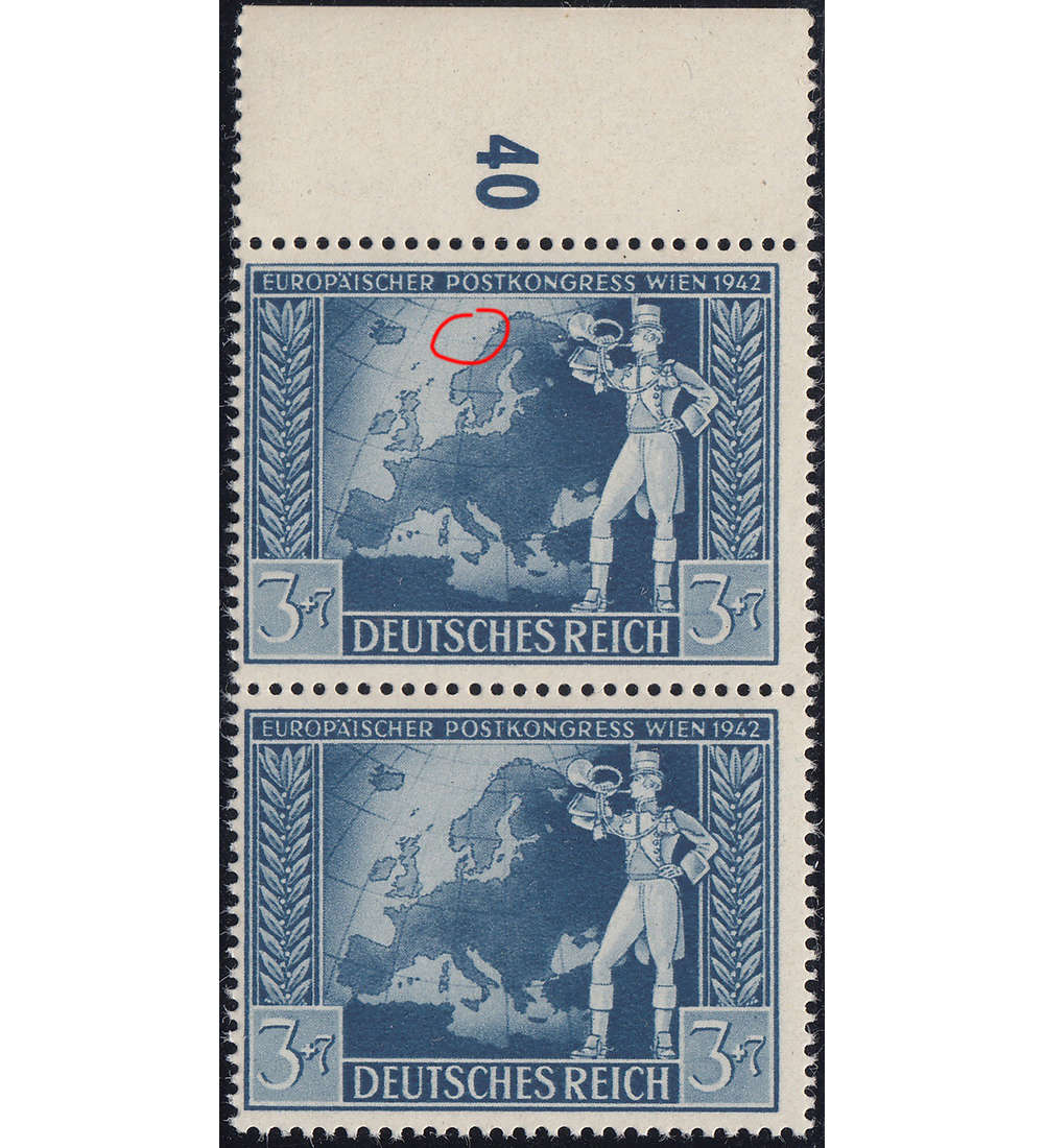 Deutsches Reich Nr. 820 postfrisch ** Plattenfehler