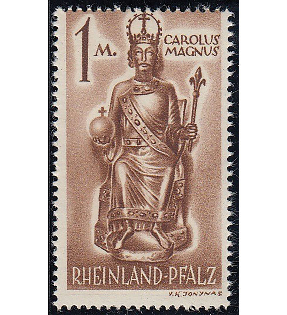 Franzsische Zone Rheinland-Pfalz Nr.15 postfrisch ** verschobener Druck