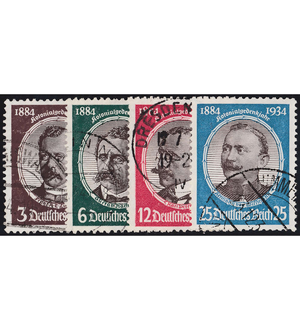 Deutsches Reich komplette Stze mit Nr. 540-543 gestempelt