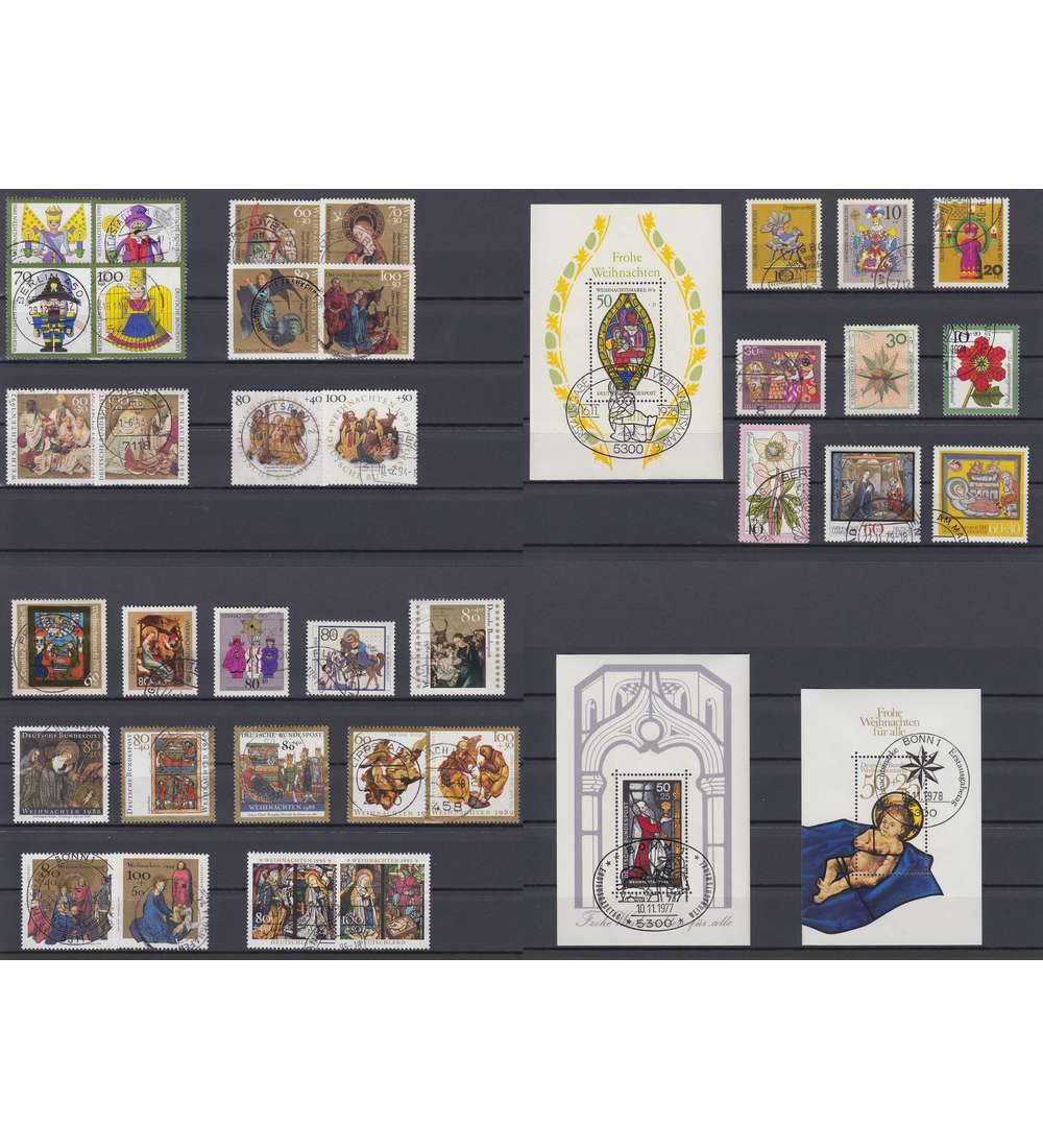 BRD Bund Weihnachtsausgaben 1969-1995 gestempelt
