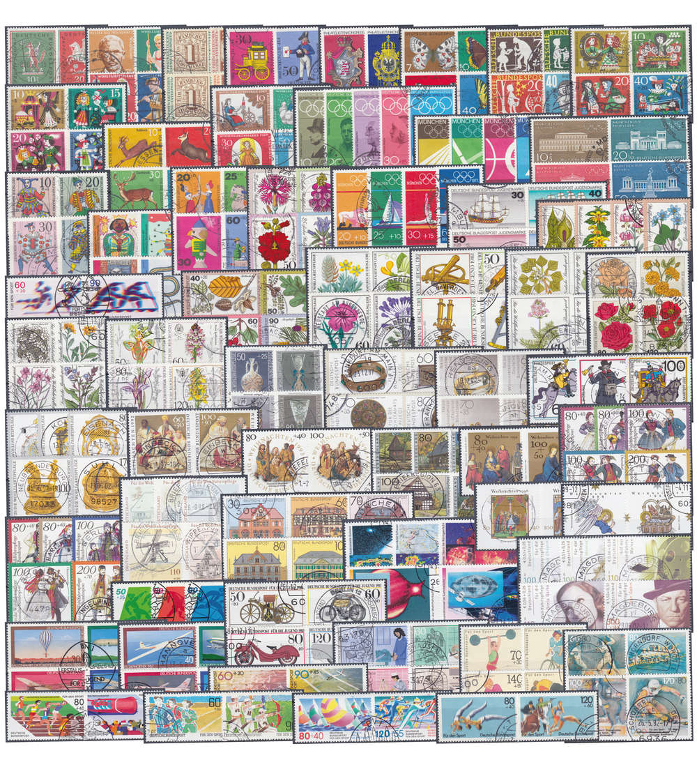 BRD Bund 58 gestempelte Zuschlagsstze