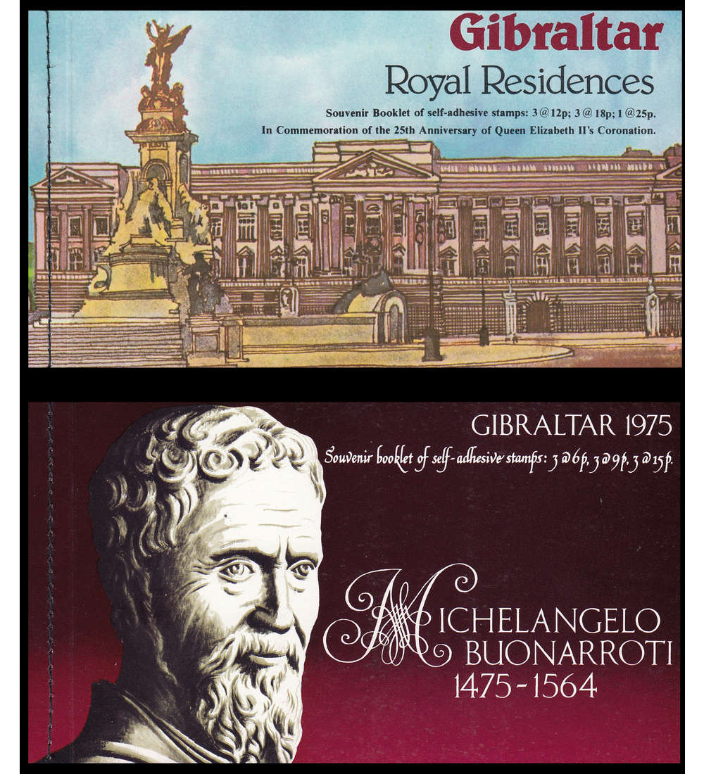 Gilbraltar Markenhefte 2+3 postfrisch Knigliche Residenzen/Michelangelo