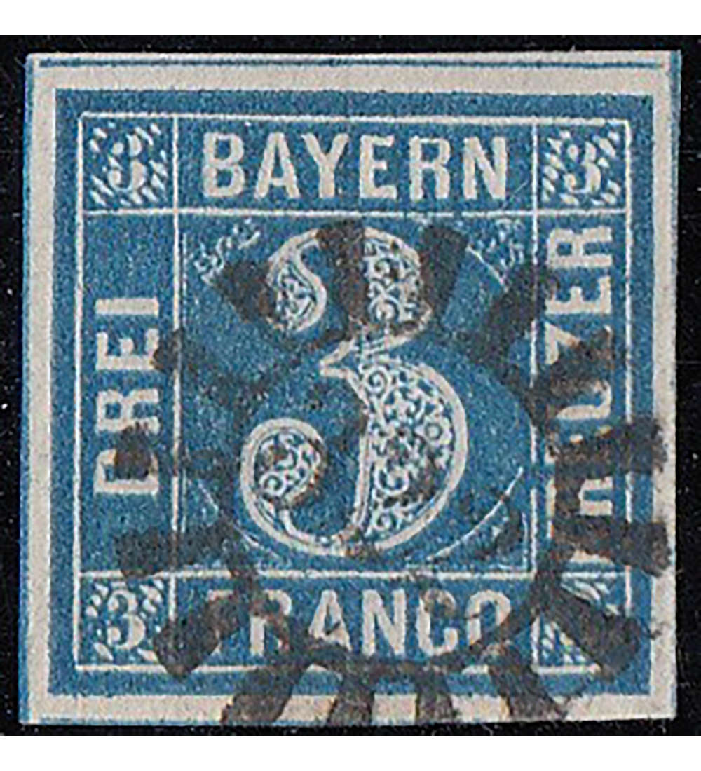Bayern Nr. 2 II A gestempelt Mhlradstempel