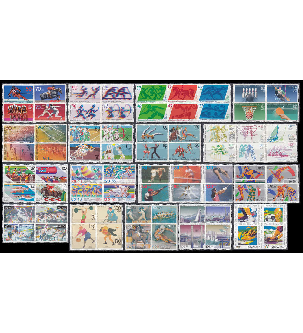 BRD/Berlin Sporthilfe-Stze 1978-1994 postfrisch **