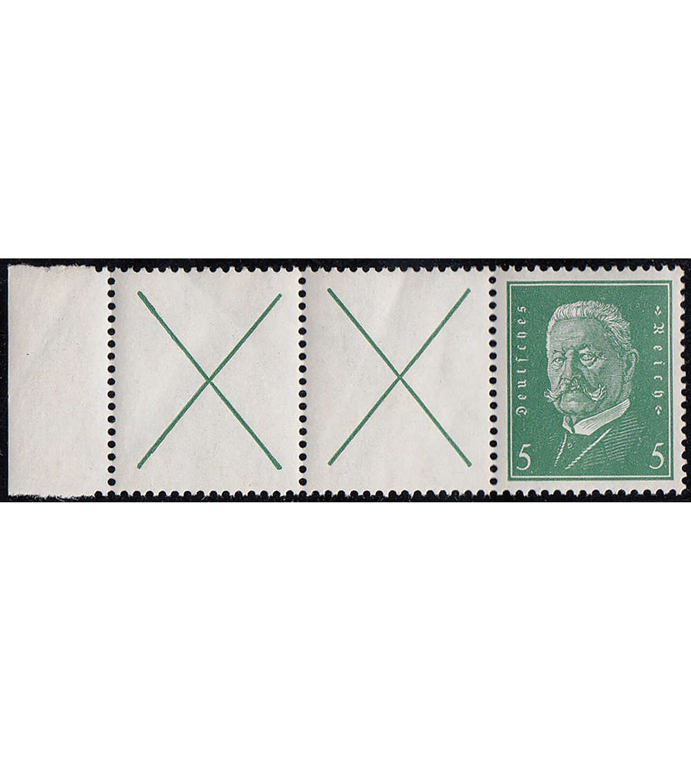 Deutsches Reich Zusammendruck W27.3 postfrisch ** Hindenburg XX5