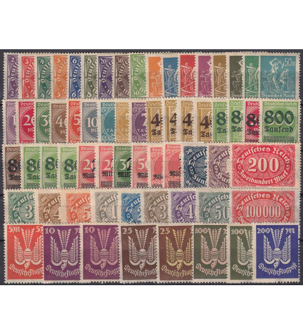 Deutsches Reich 9 postfrische Inflationsstze