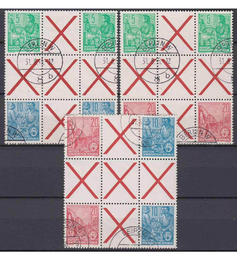 DDR Hz 1-3 gestempelt Herzstcke Fnfjahrplan 1955