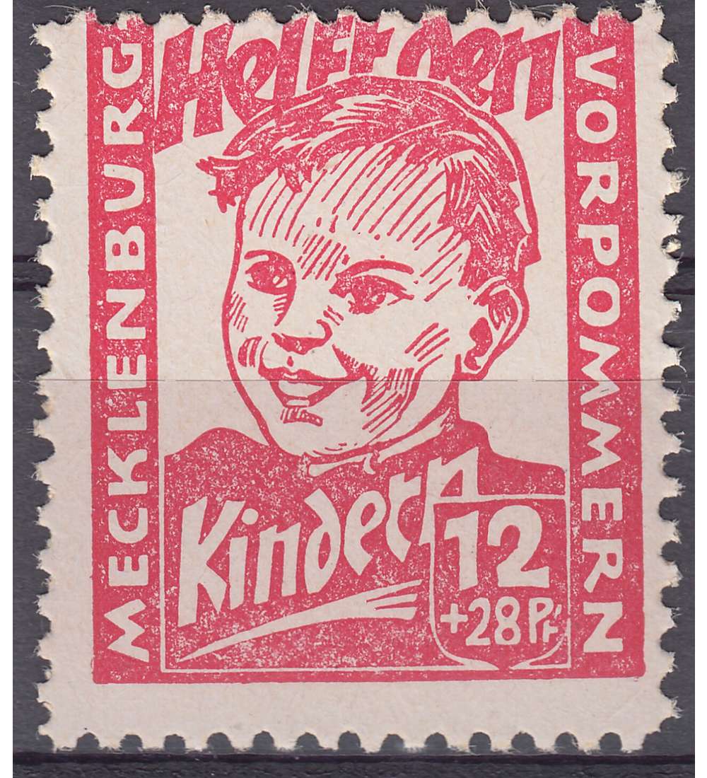 SBZ Nr. 28 postfrisch ** Abart: oben verkleinert