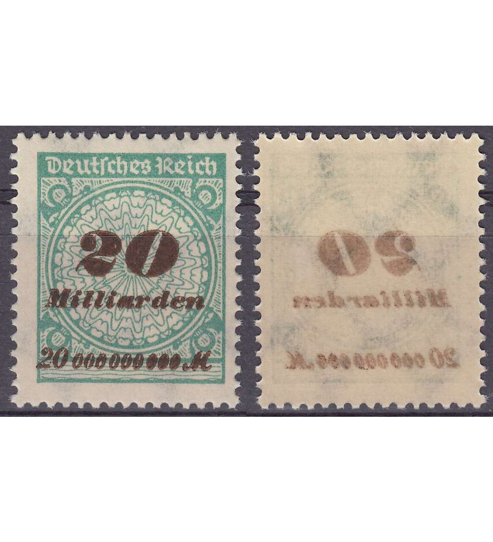 Deutsches Reich Nr. 329 postfrisch ** rckseitiger Abklatsch des Werteindrucks