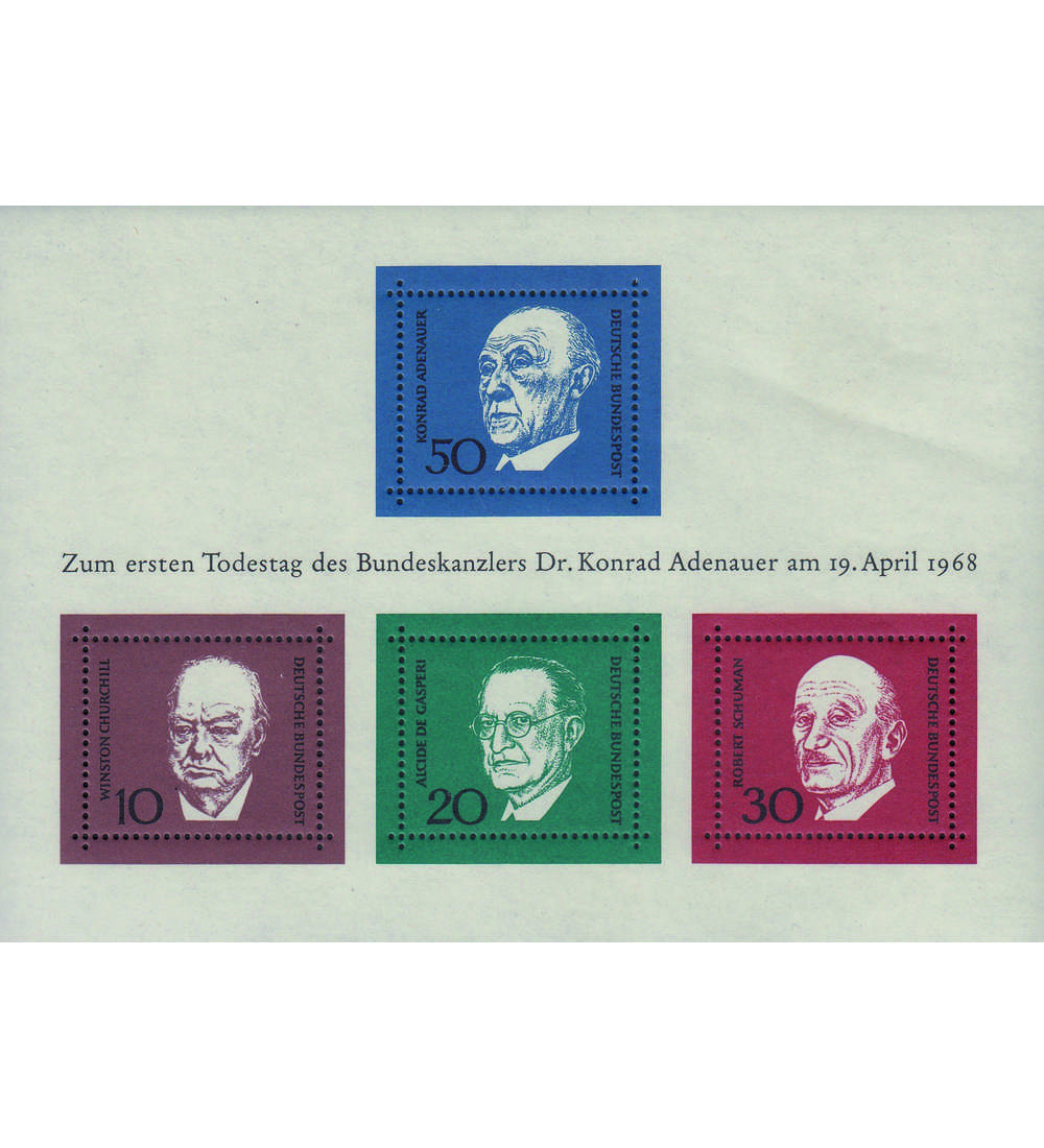 BRD Block 4 postfrisch 100er Pckchen Adenauer 1968