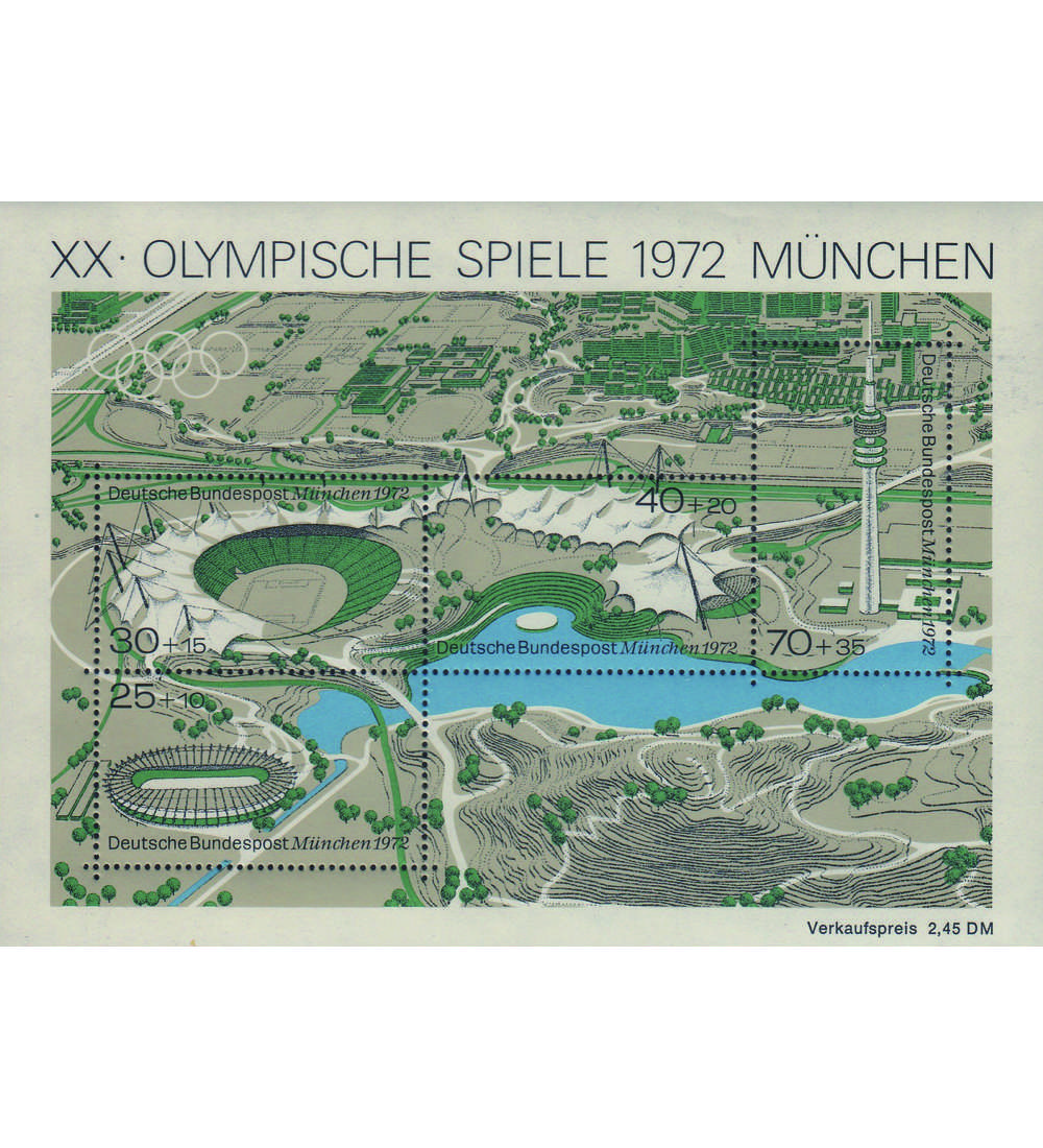 BRD Bund Block 7 postfrisch ** 100er Pckchen Olympia 1972