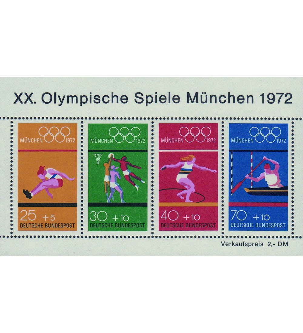BRD Bund Block 8 postfrisch ** 100er Pckchen Olympia 1972