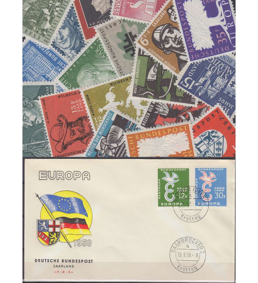 Saarland OPD Saarbrcken gestempelt mit Nr. 439-440 auf Ersttagsbrief FDC