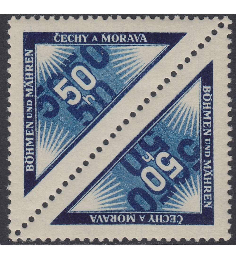 Bhmen und Mhren Nr. 52 postfrisch Kehrdruckpaar