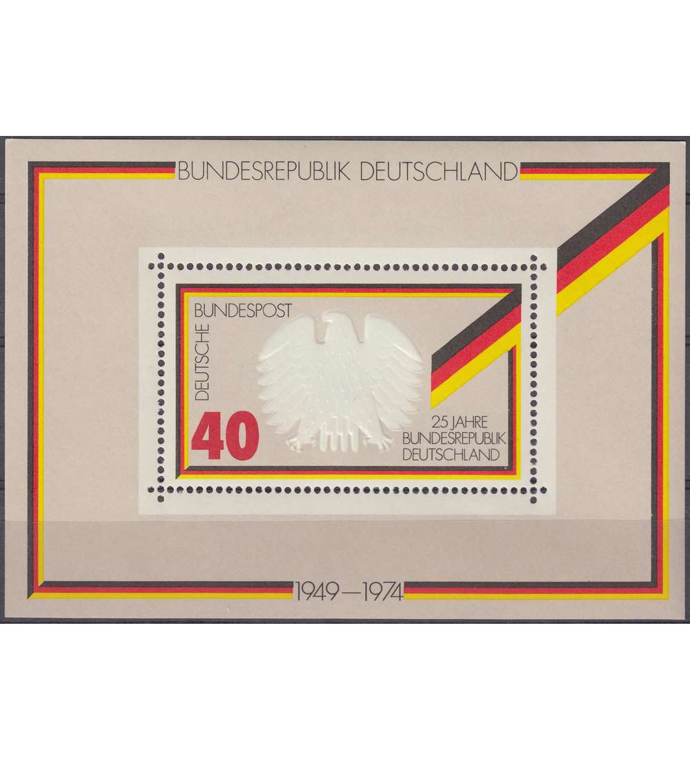 BRD Bund Block 10 postfrisch ** Abart weier Punkt im schwarzen Rahmen