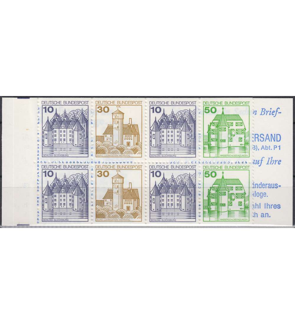 BRD Markenheft Nr. 22 IV postfrisch ** Plattenfehler