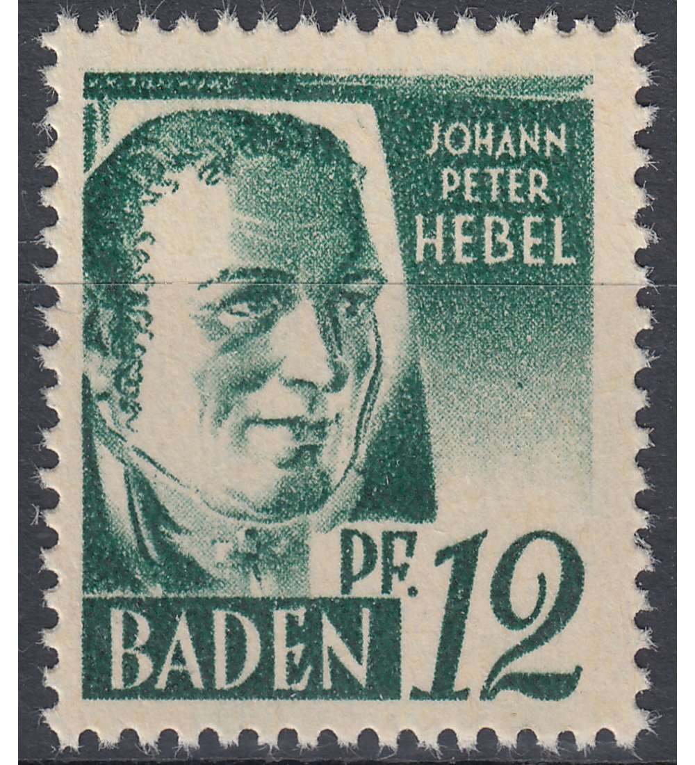 Franzische Zone Baden Nr. 4vw postfrisch ** Gummi grobkrnig