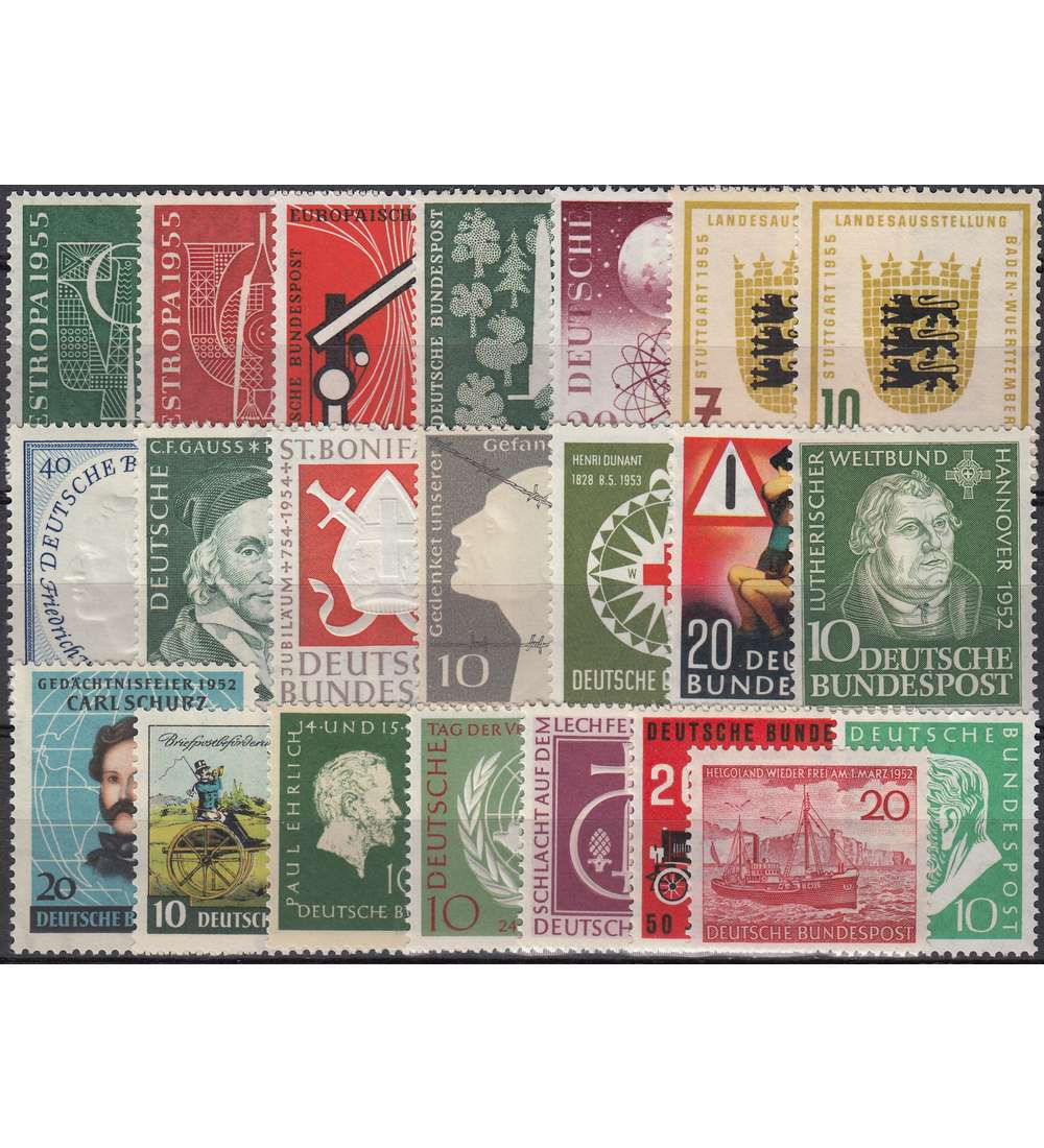 BRD Bund  Nr. 149,152,155,160,162, 164,165,197,199,204,209-214, 216-221 postfrisch