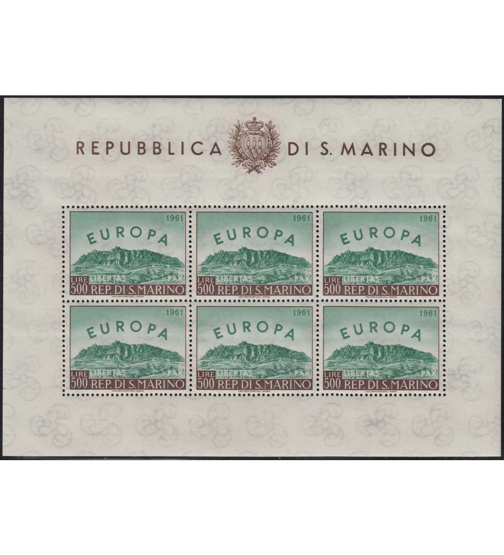 San Marino Nr. 700 postfrisch ** Kleinbogen Europa-CEPT 1961