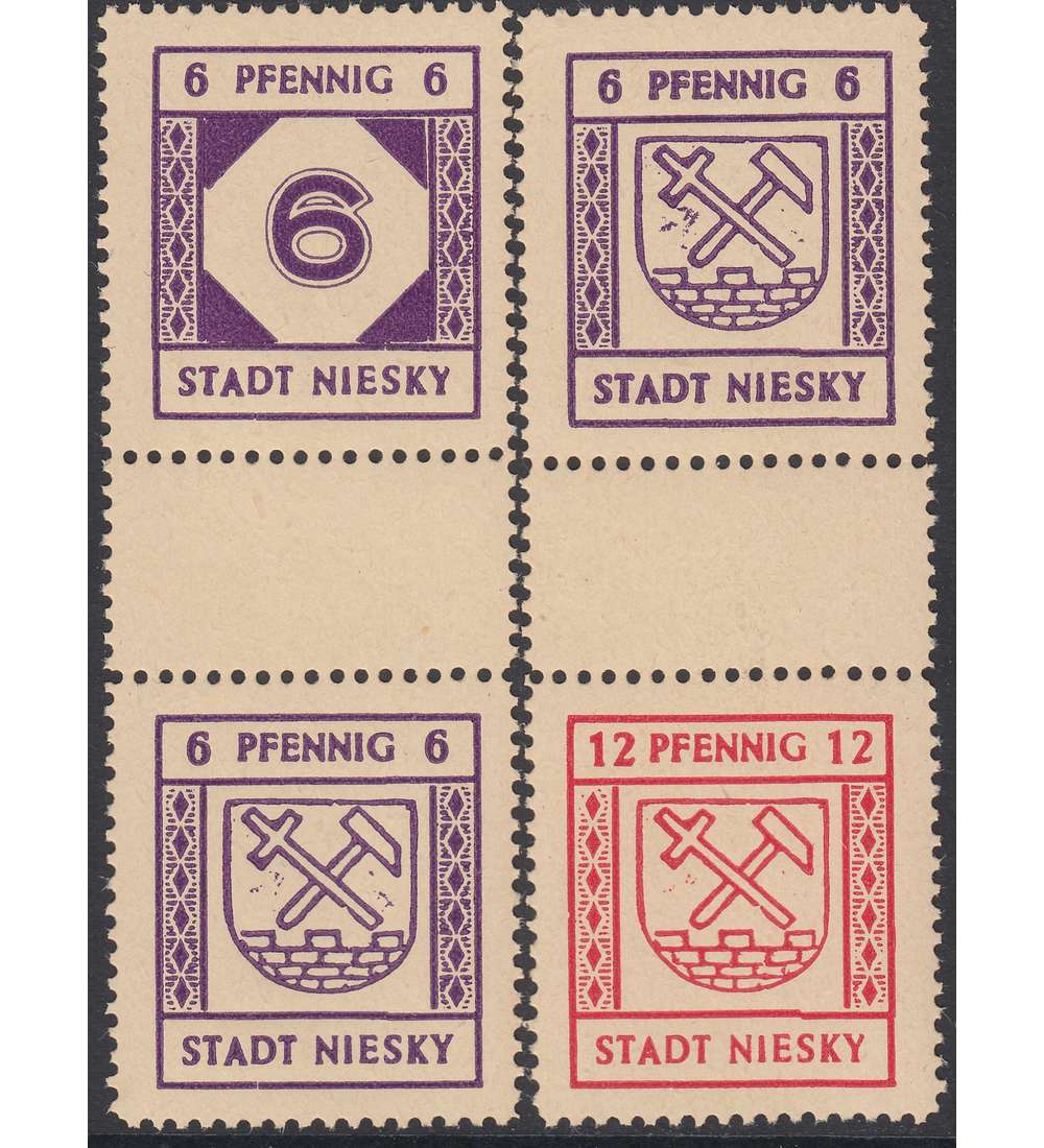 Deutsche Lokalausgabe Niesky SZ3 und SZ4 postfrisch **