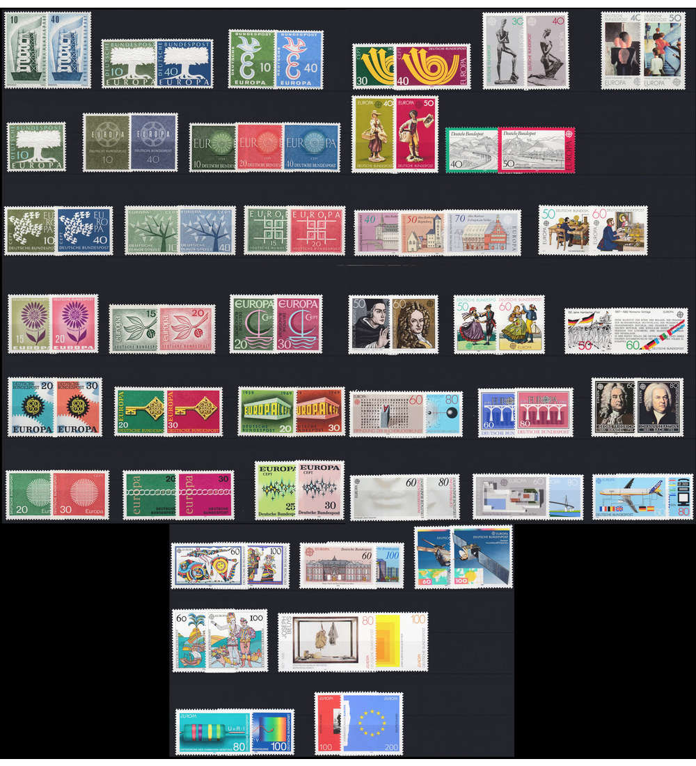 BRD Europa CEPT Ausgaben 1956-1995 postfrisch