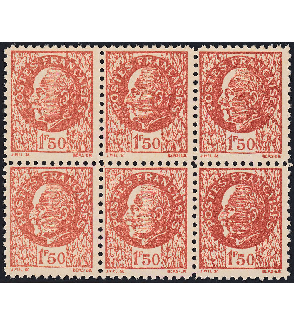 Kriegsflschung Nr. 45 ungestempelt im 6er-Block