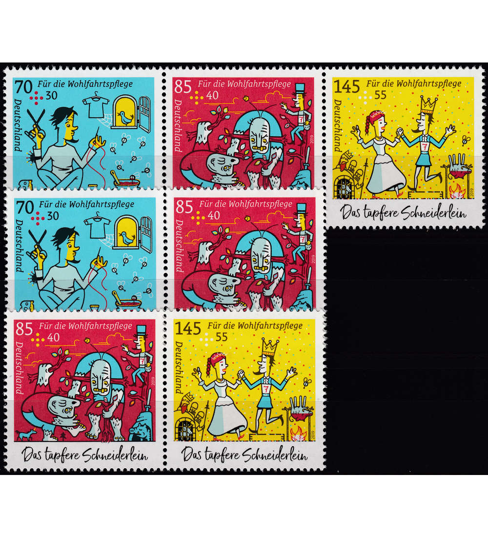 BRD Bund Zusammendrucke W158-160 postfrisch ** Wohlfahrt 2019