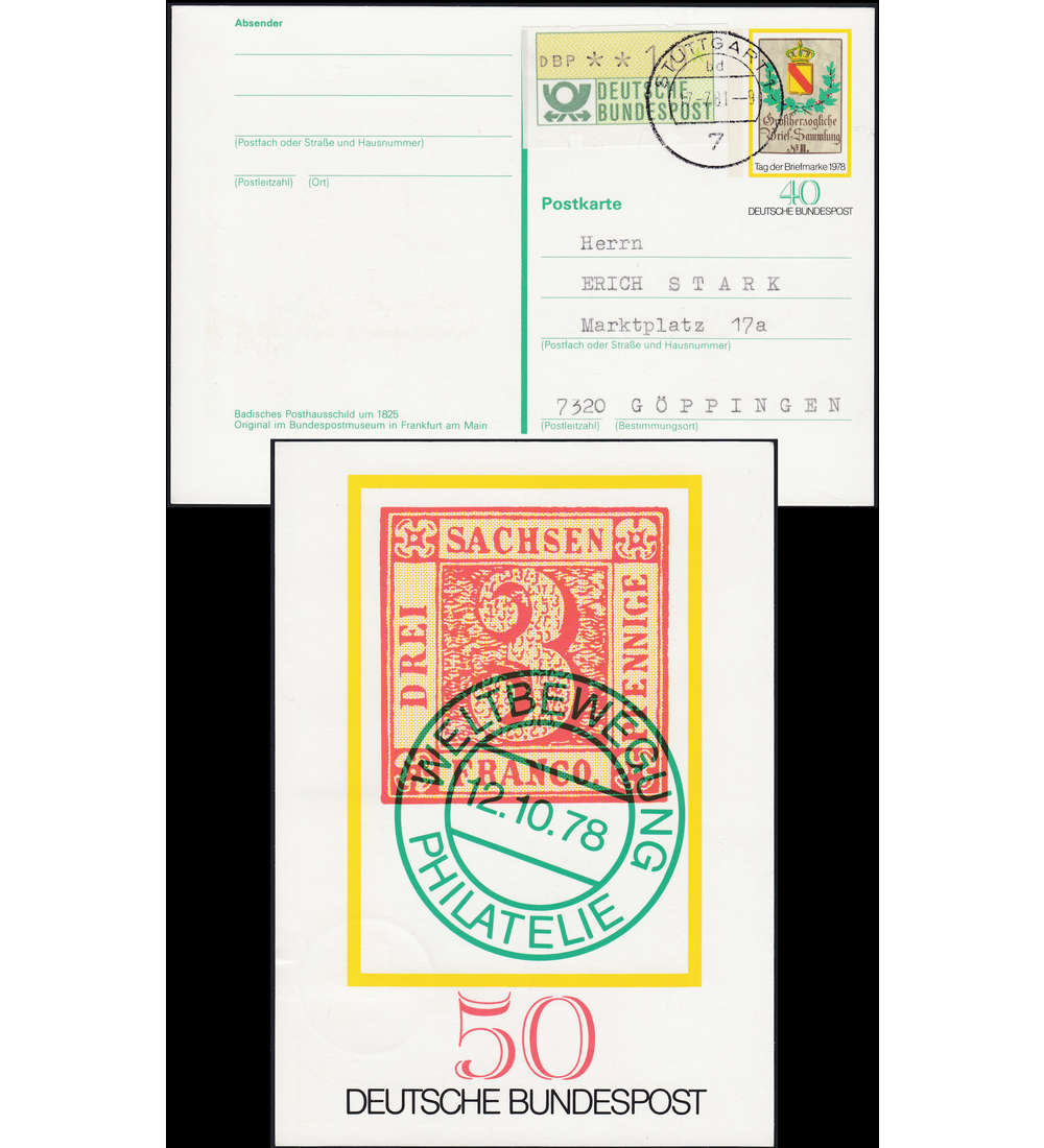 BRD Bund Sonderpostkarte PSo 5 gestempelt