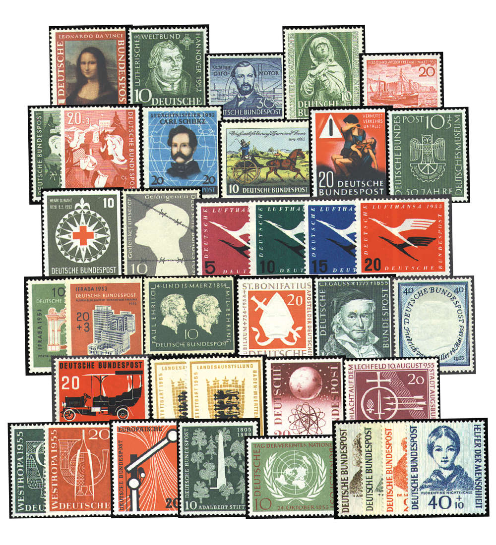 BRD Bund postfrisch ** aus 1952-1955