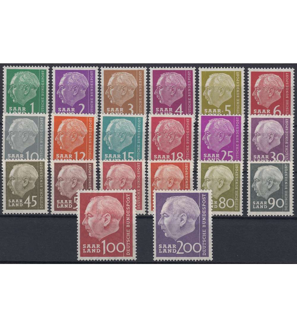 Saar Nr. 380-399 postfrisch ** Heuss I ohne Whrung