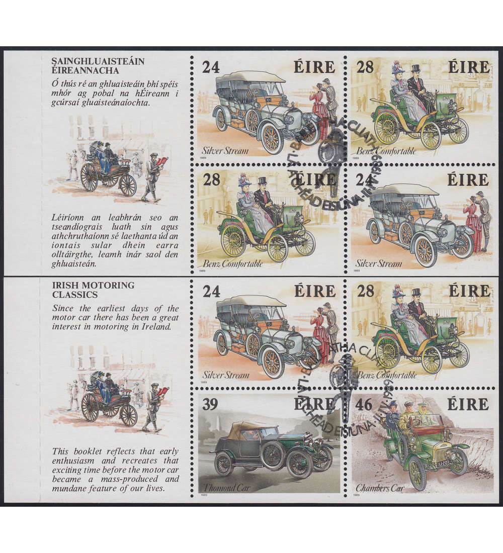 Irland Heftchenbltter 13+14 gestempelt Historische Autos