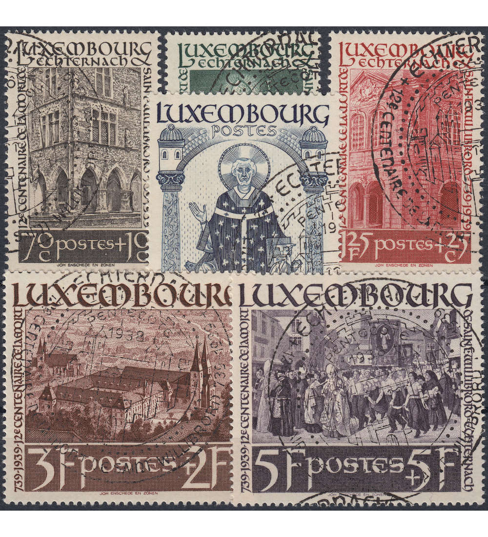 Luxemburg Nr. 309-314 gestempelt Heiliger Willibrord 1938