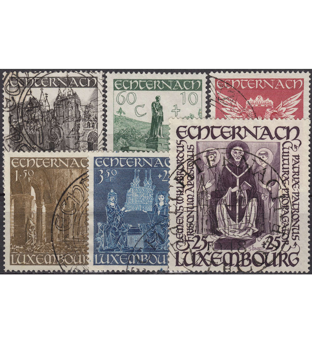 Luxemburg Nr. 417-422 gestempelt Willibrord Abtei 1947