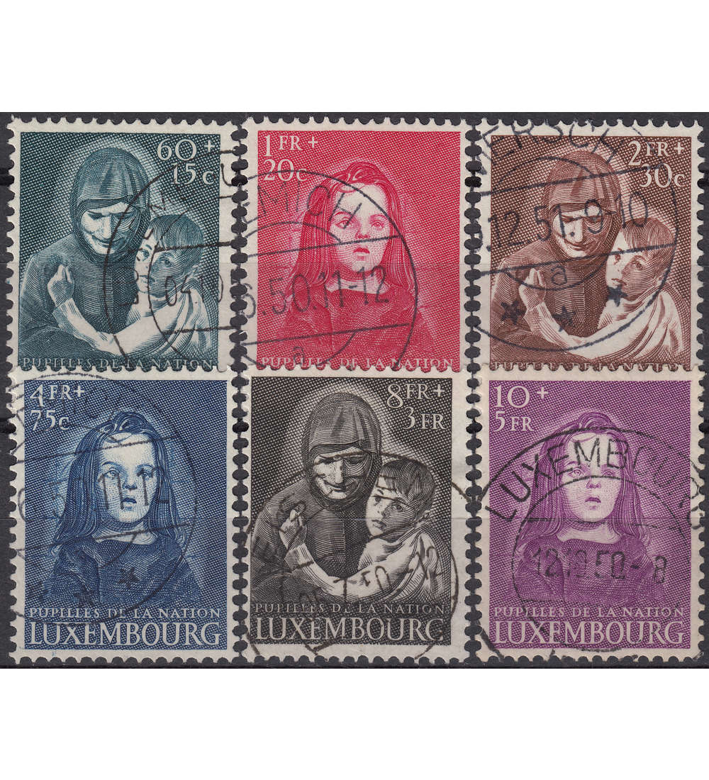 Luxemburg Nr. 468-473 gestempelt Kriegsweisen 1950