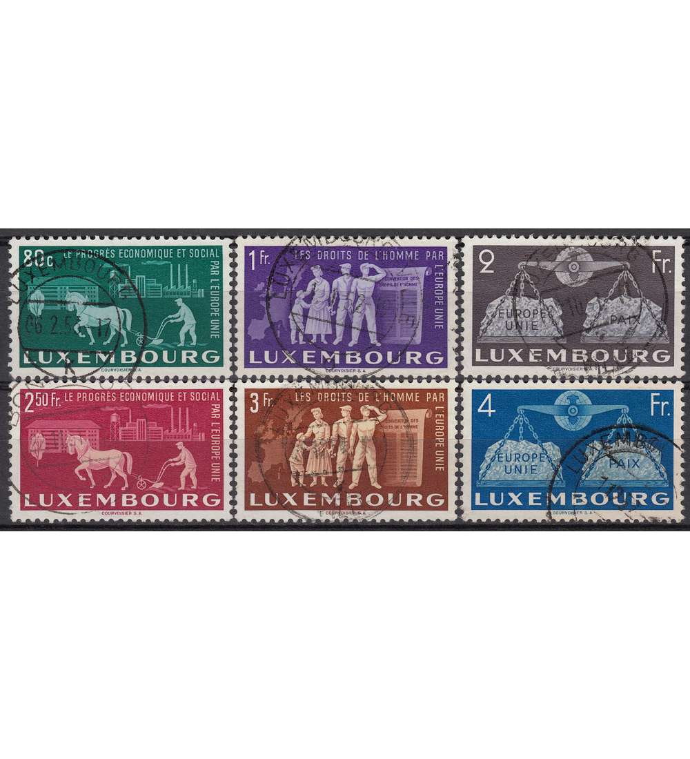 Luxemburg Nr. 478-483 gestempelt Europische Einigung 1951