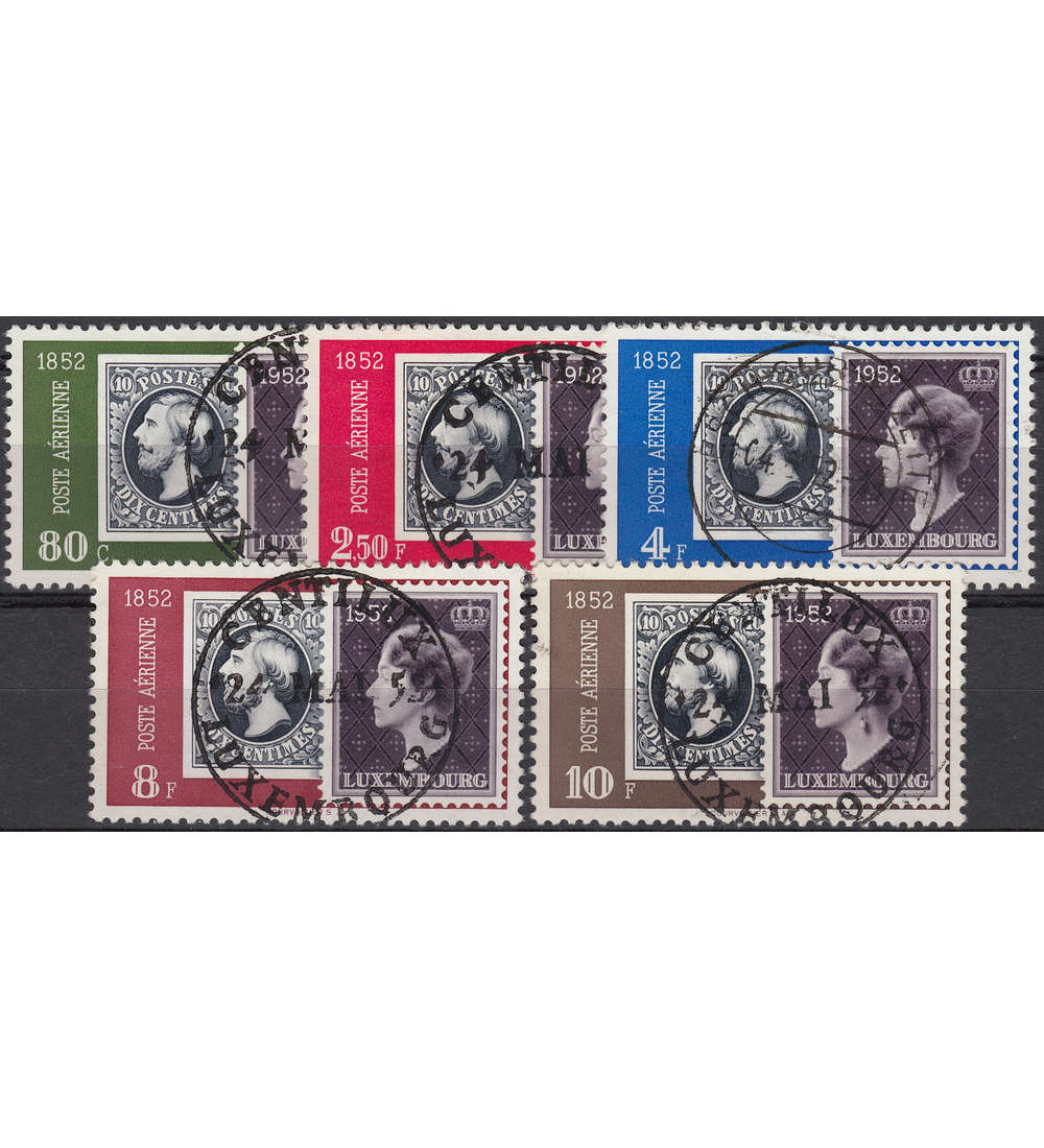Luxemburg Nr. 490-494 gestempelt 100 Jahre Luxemburg Briefmarken 1952