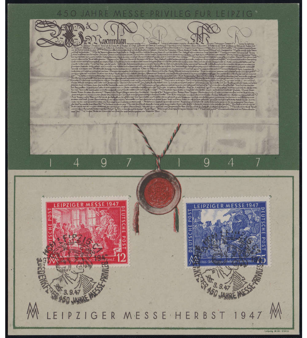 Alliierte Besetzung Sonderkarte mit Nr. 965-966