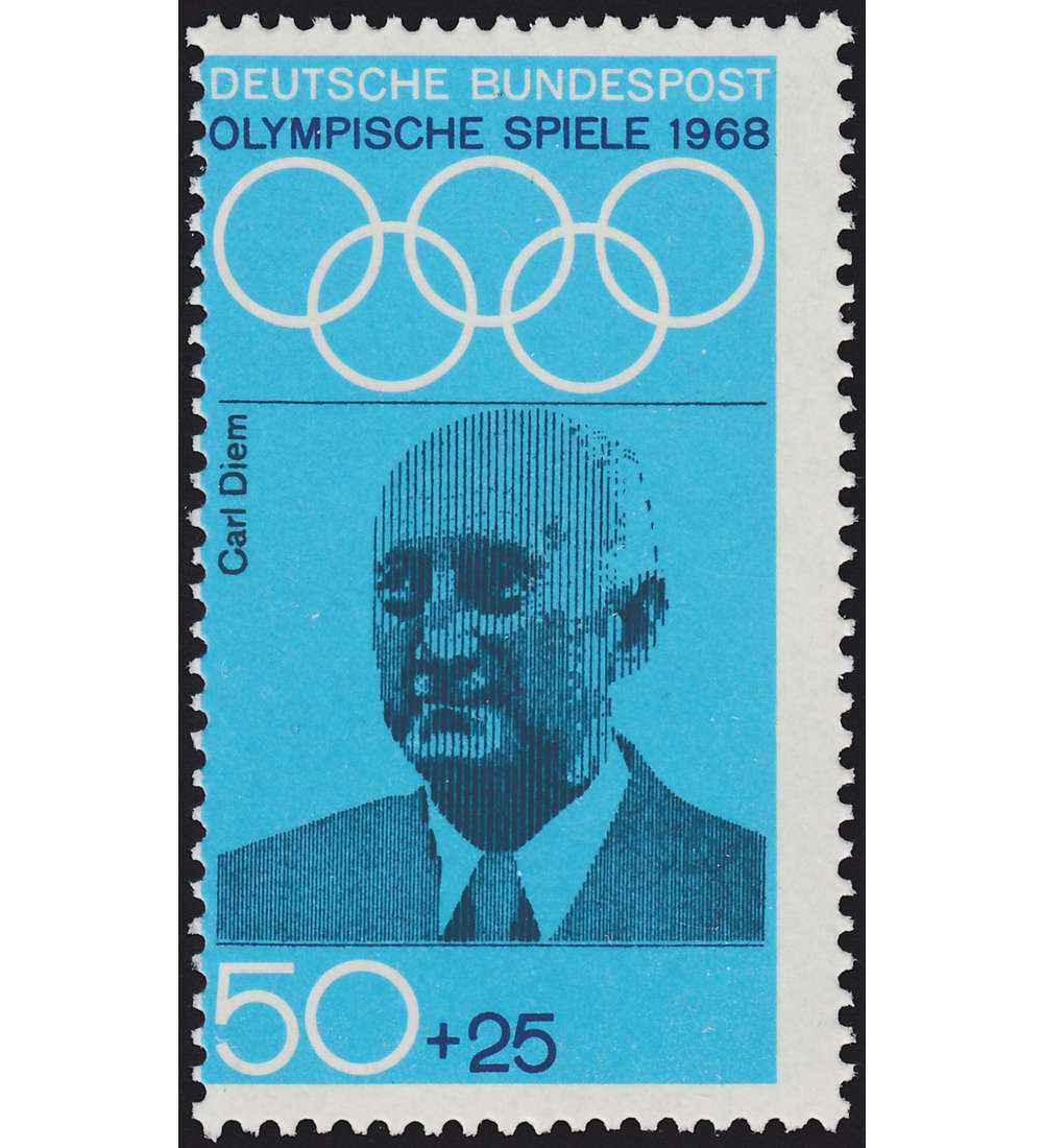 BRD Nr. 565 postfrisch ** mit markanter Druckverschiebung