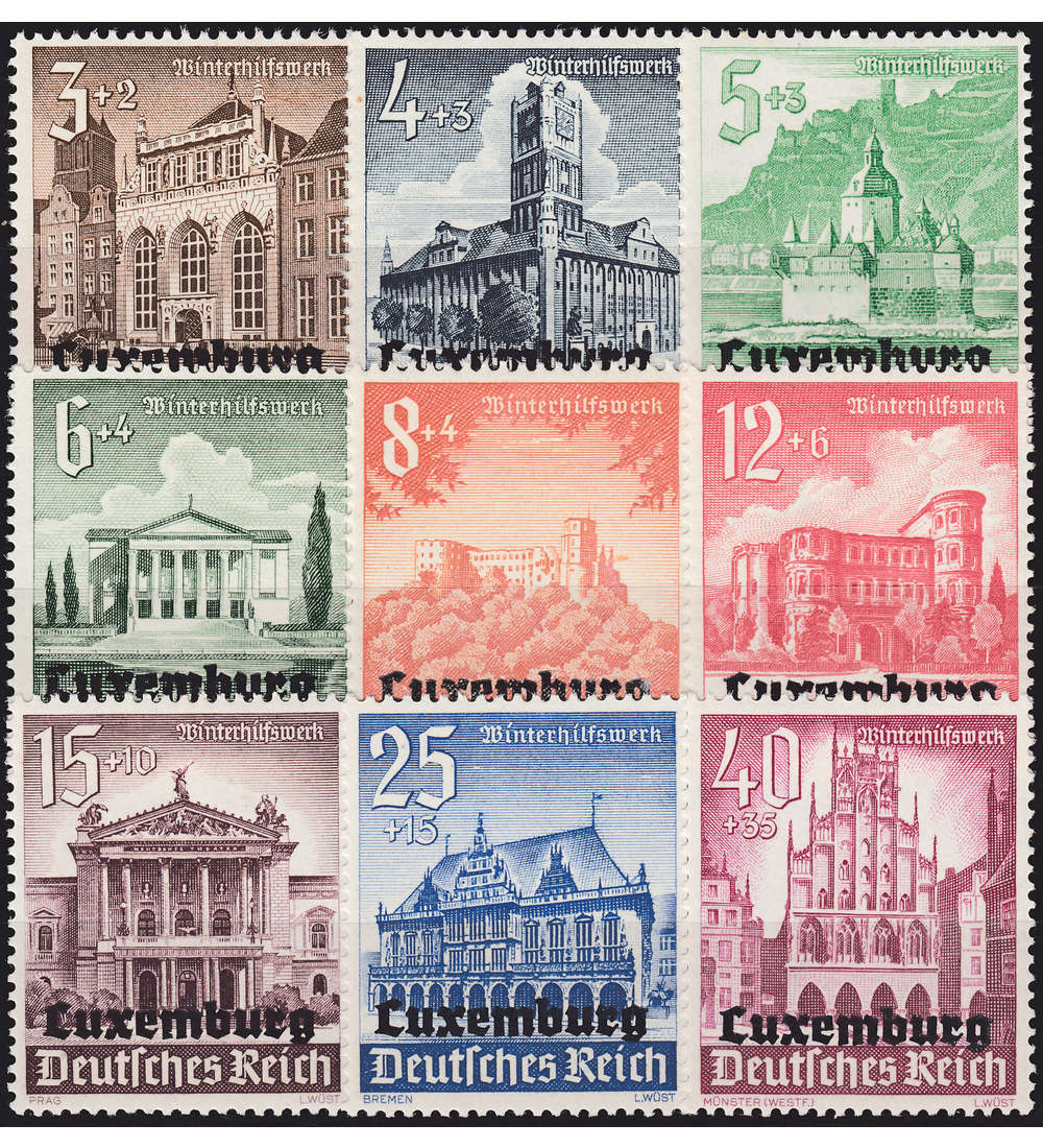 Dt. Besetzung im 2. WK mit Luxemburg 33-41 postfrisch