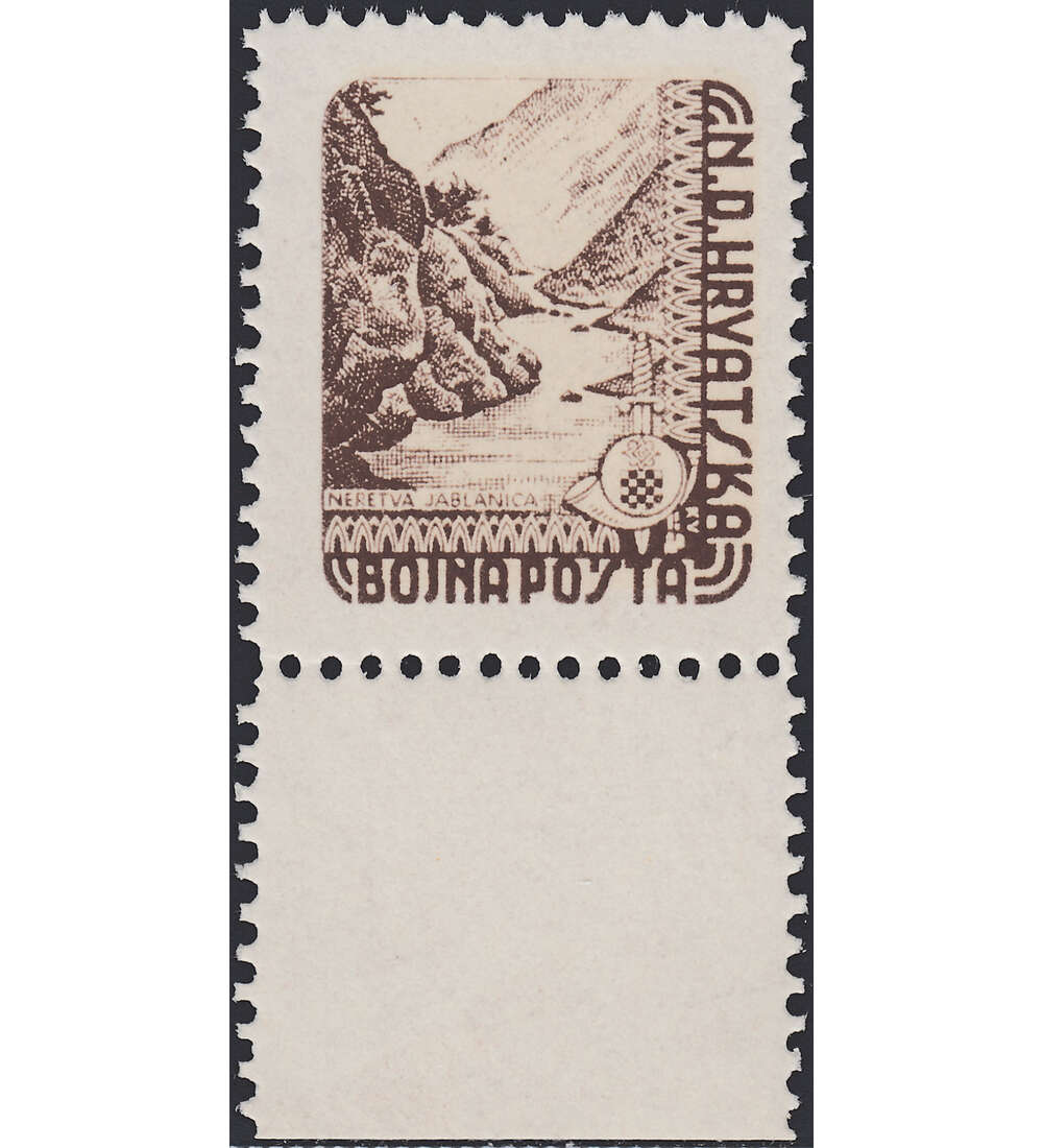  Kroatien Feldpost 1945 Randmarke postfrisch