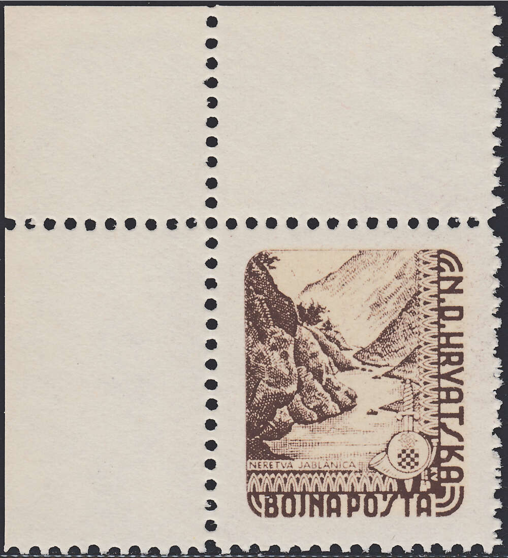 Kroatien Feldpost 1945 Eckrandmarke postfrisch