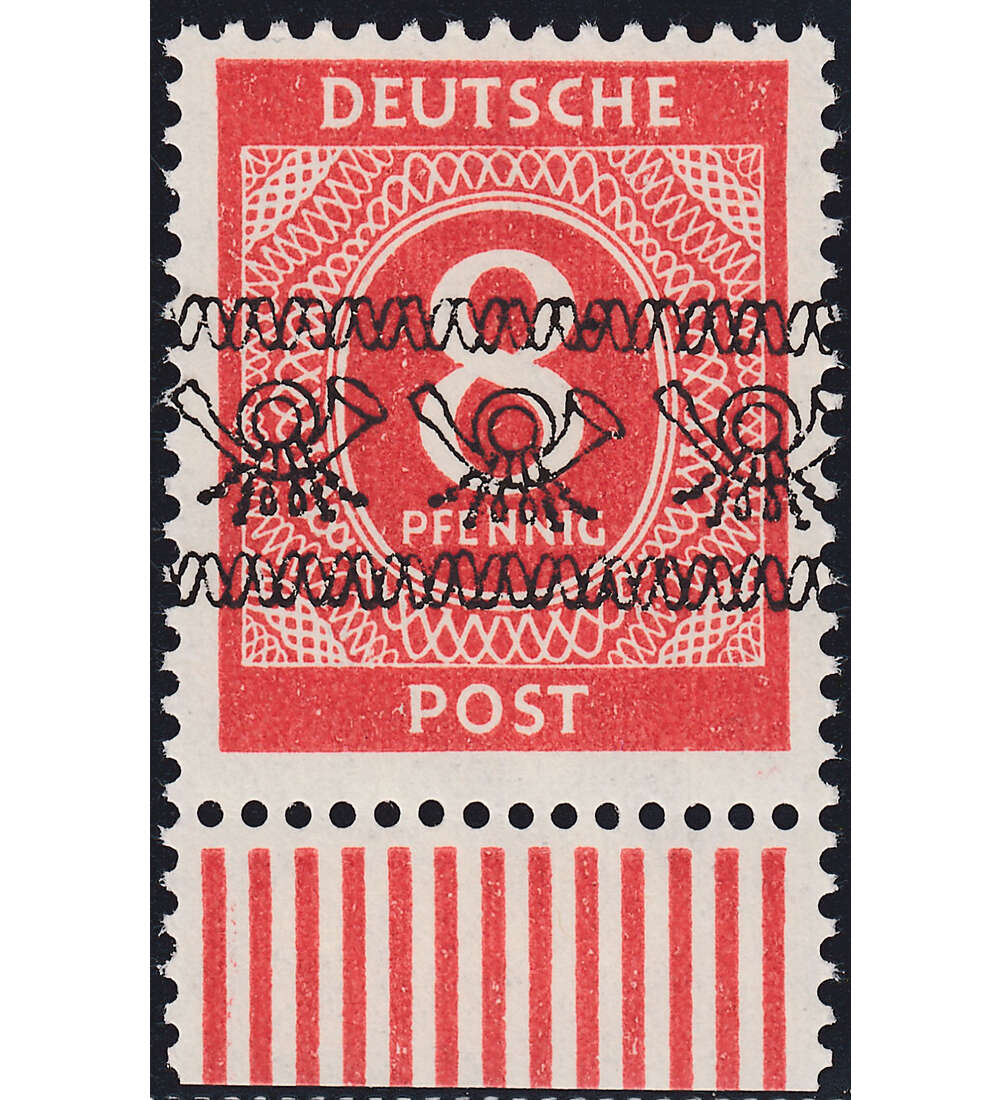 All. Besetzung - Bandaufdruck Nr. 53 I postfrisch ** Unterrand Walzendruck