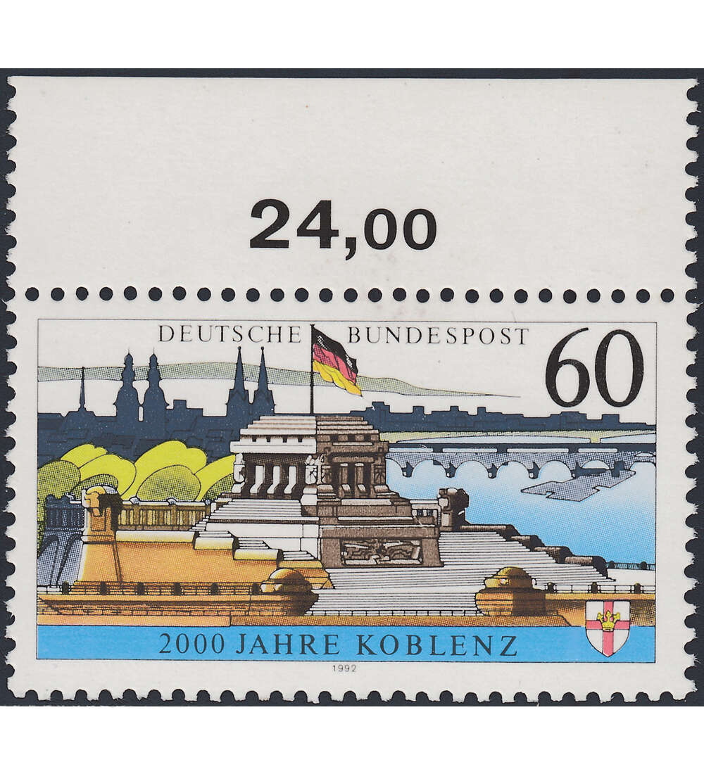 BRD Bund Nr. 1583 x postfrisch ** vom Oberrand