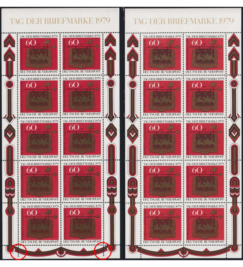 BRD-Kleinbogen Tag der Marke Nr. 1023 postfrisch **