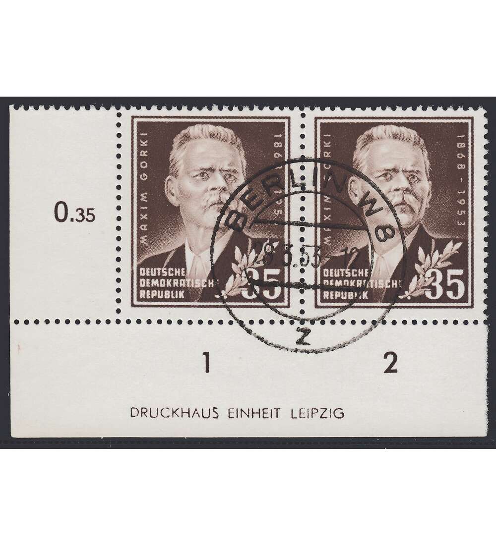 DDR Nr. 354 DZ gestempelt Druckerzeichen