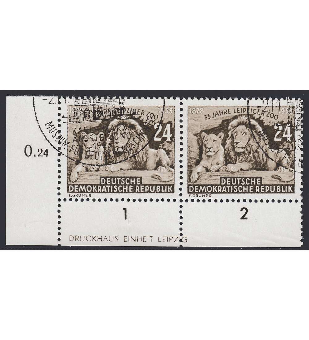 DDR Nr. 397 DZ gestempelt Druckerzeichen