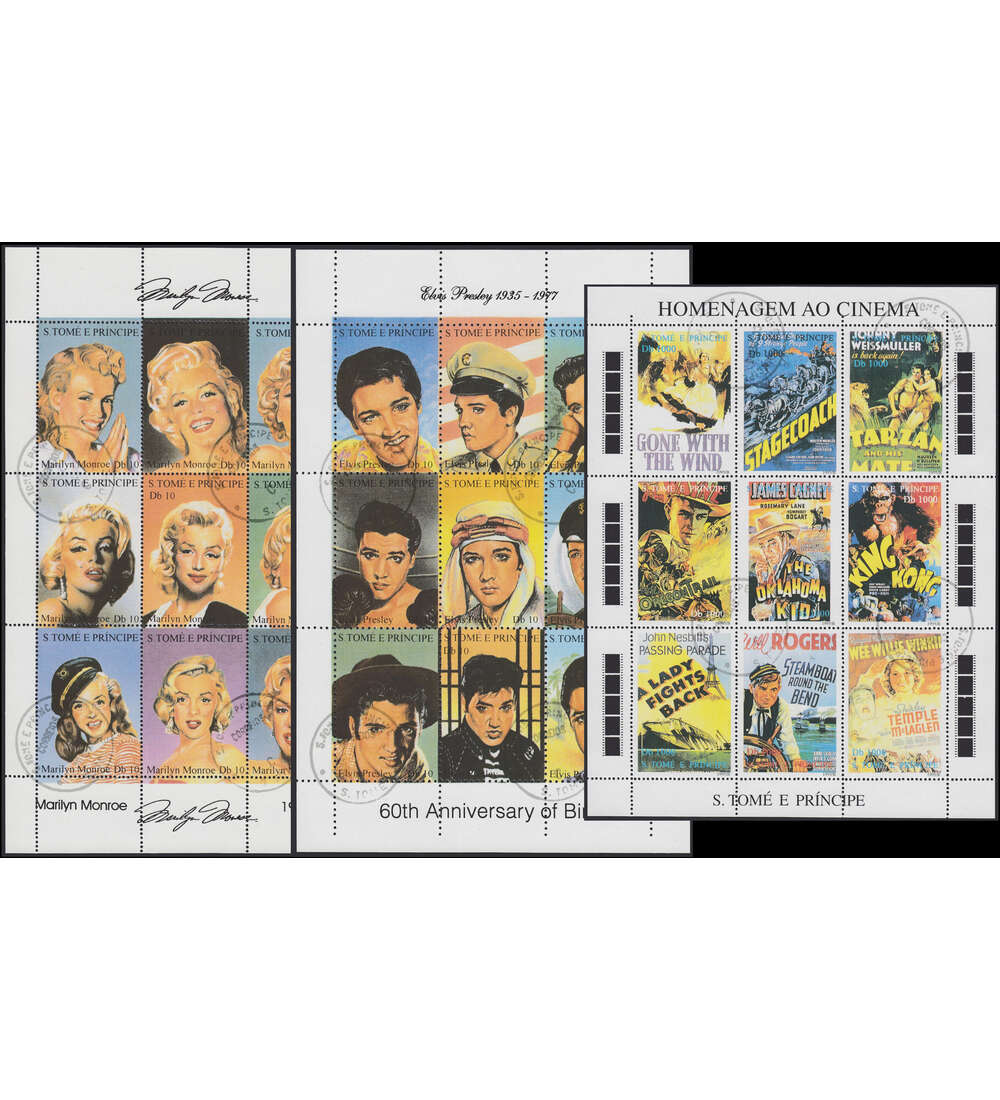 3 verschiedene St. Tome Kleinbogen