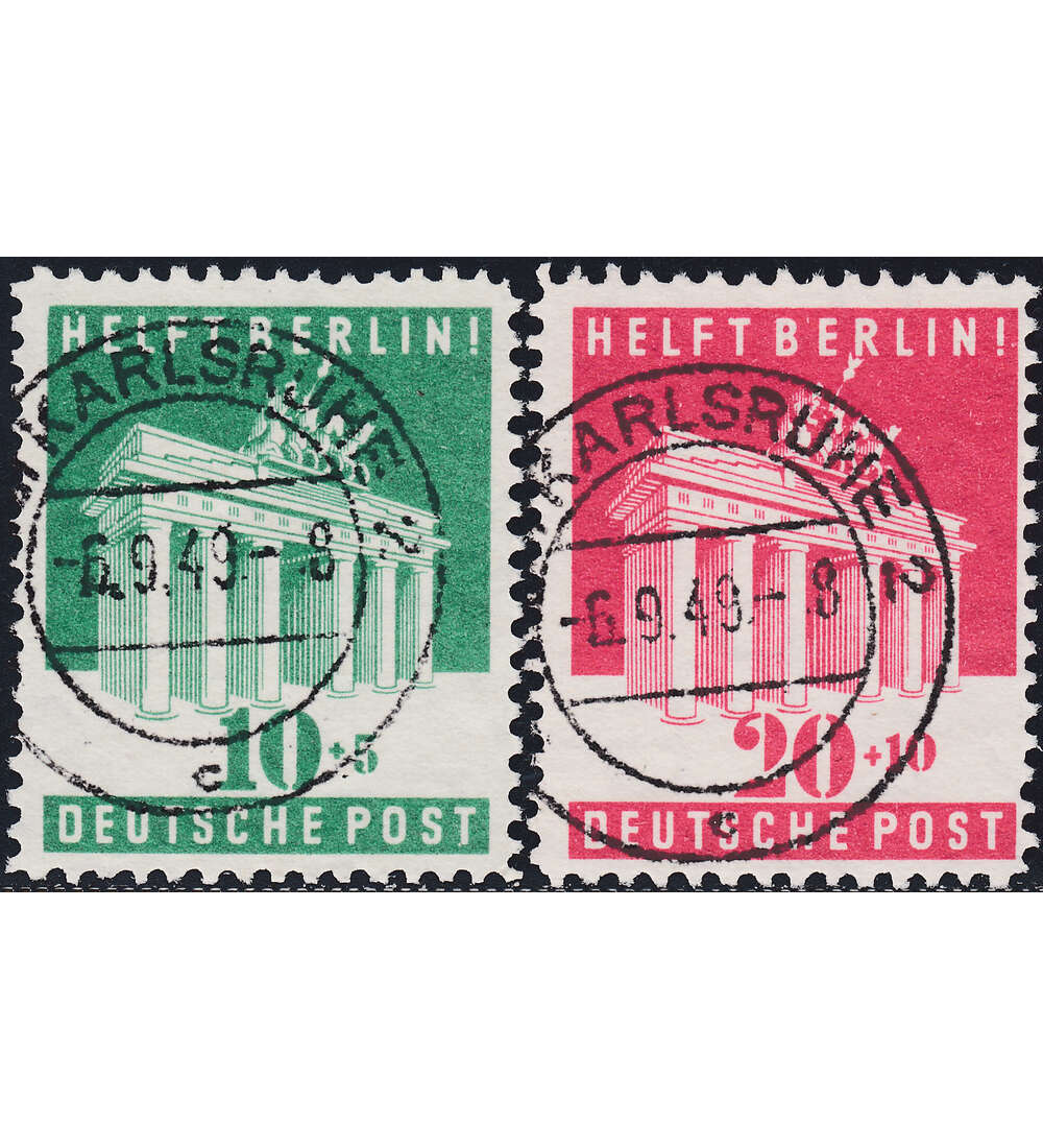 Deutsche Zonen 80 ver Ausgaben gestempelt