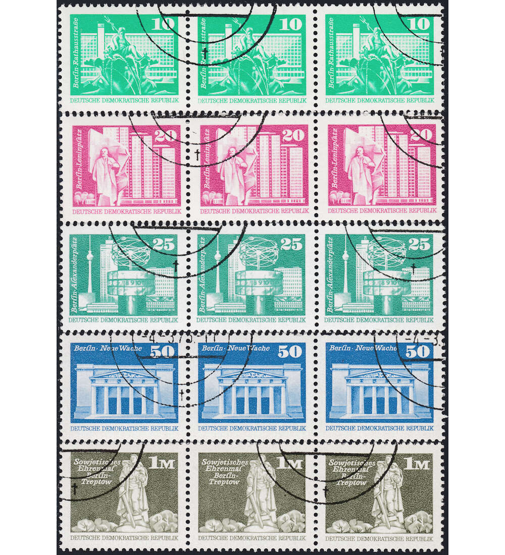 DDR - Rollenstreifen gestemp. 3er-Streifen aus Nr. 1868-2022